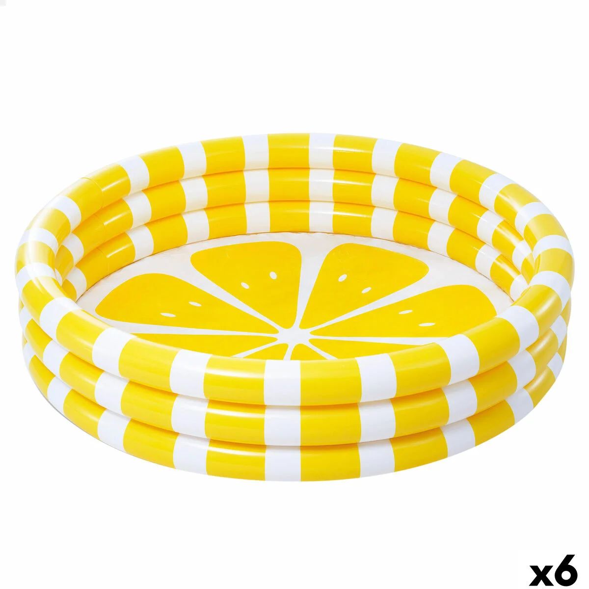 Piscina Hinchable para Niños Intex Limón 147 x 33 x 147 cm Amarillo (6 Unidades)