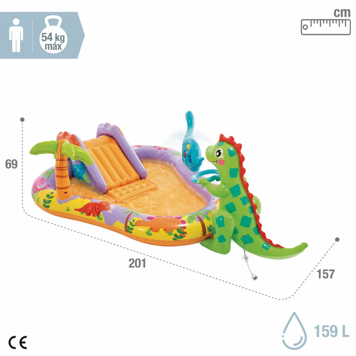 Piscina Hinchable para Niños Intex 201 x 69 x 157 cm (3 Unidades)
