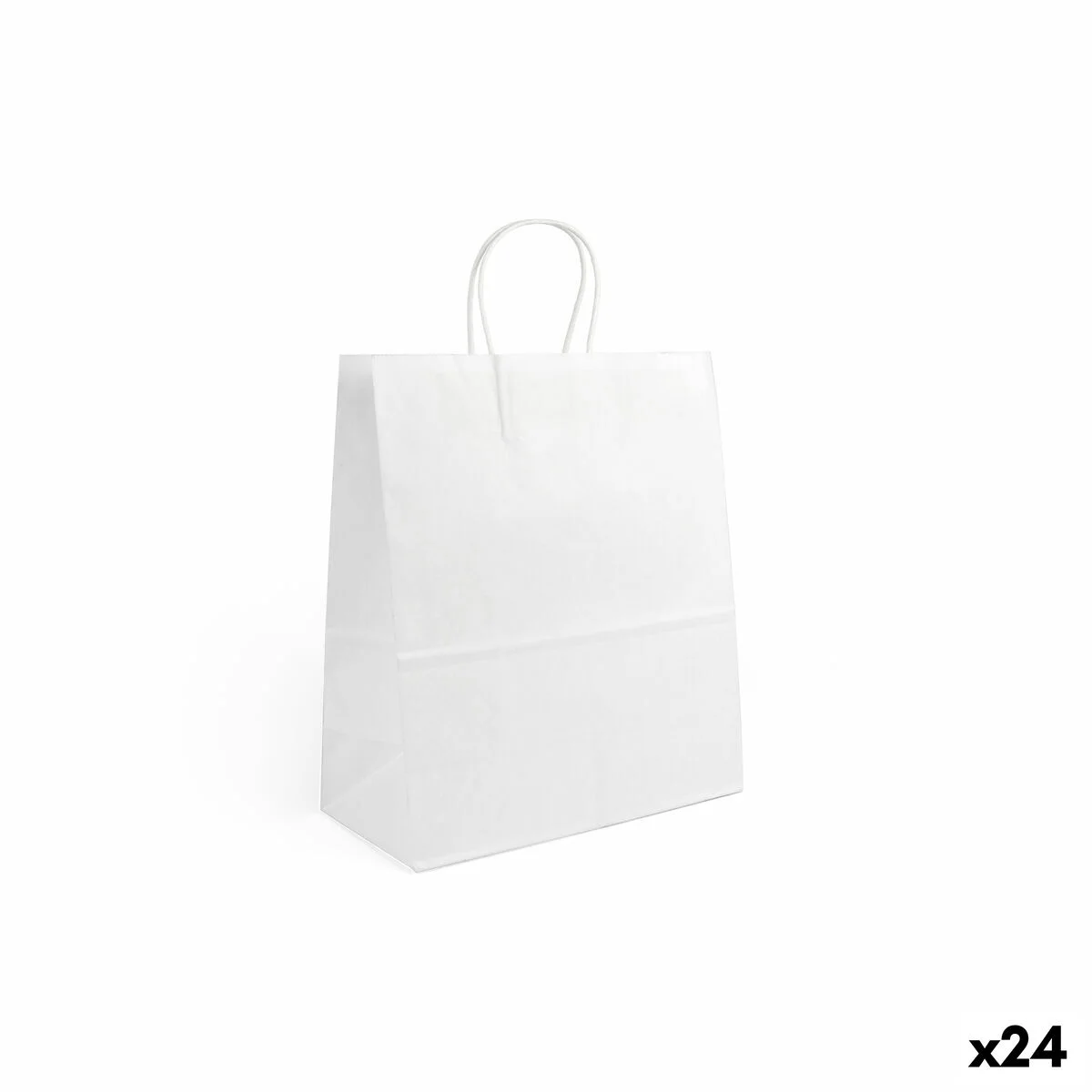 Bolsa de Papel Algon Blanco 26 x 14 x 31 cm 3 Piezas (24 Unidades)