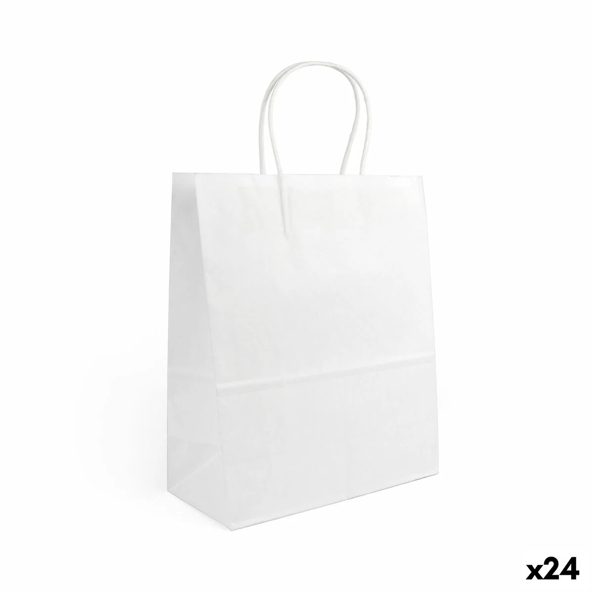 Bolsa de Papel Algon Blanco 32 x 12 x 40 cm 3 Piezas (24 Unidades)