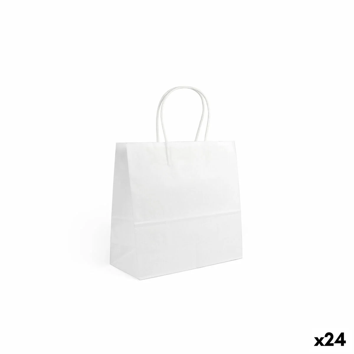 Bolsa de Papel Algon Blanco 26 x 17 x 26 cm 3 Piezas (24 Unidades)
