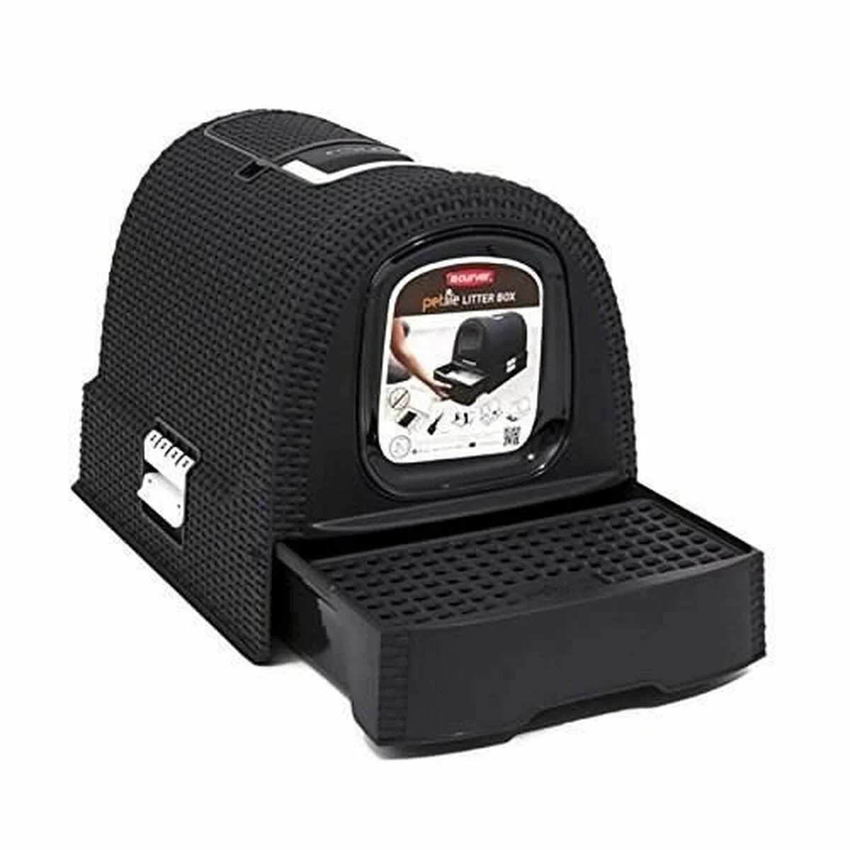 Cat Litter Box Curver Anthracite 51 x 38,5 x 39,5 cm Plastic (Plastic)