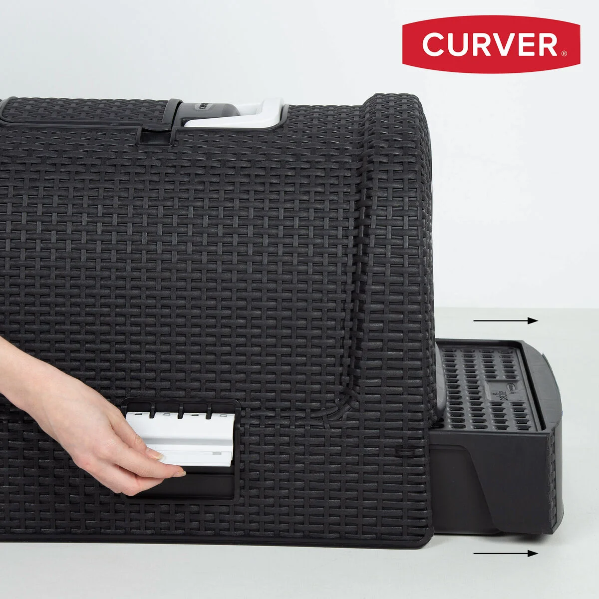 Cat Litter Box Curver Anthracite 51 x 38,5 x 39,5 cm Plastic (Plastic)