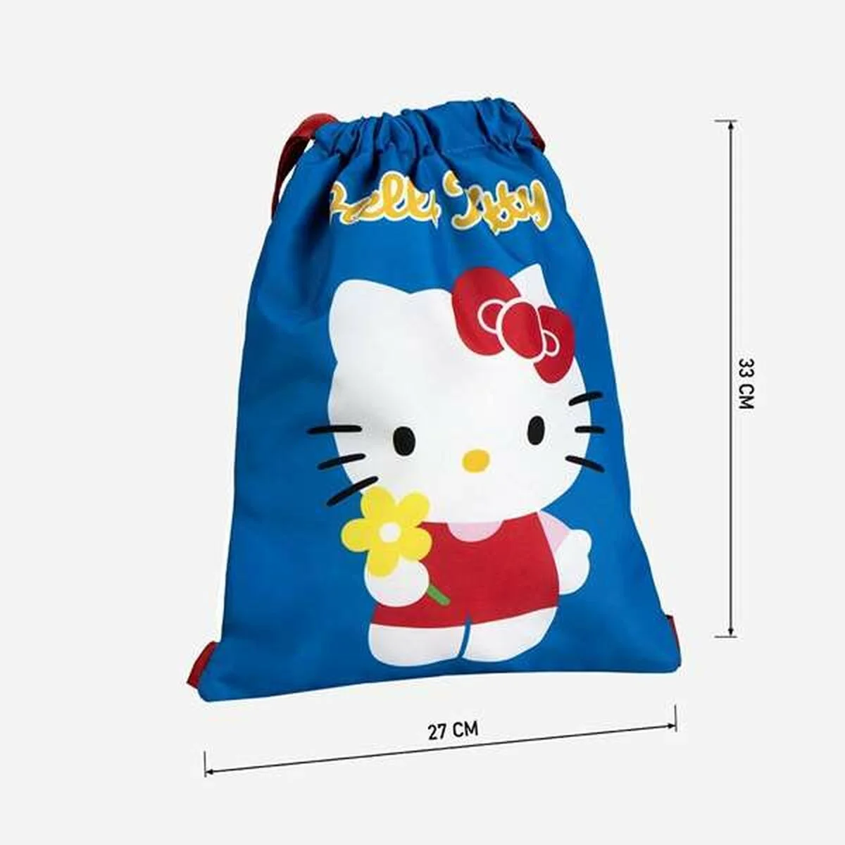 Bolsa Mochila con Cuerdas Hello Kitty Azul 27 x 33 cm