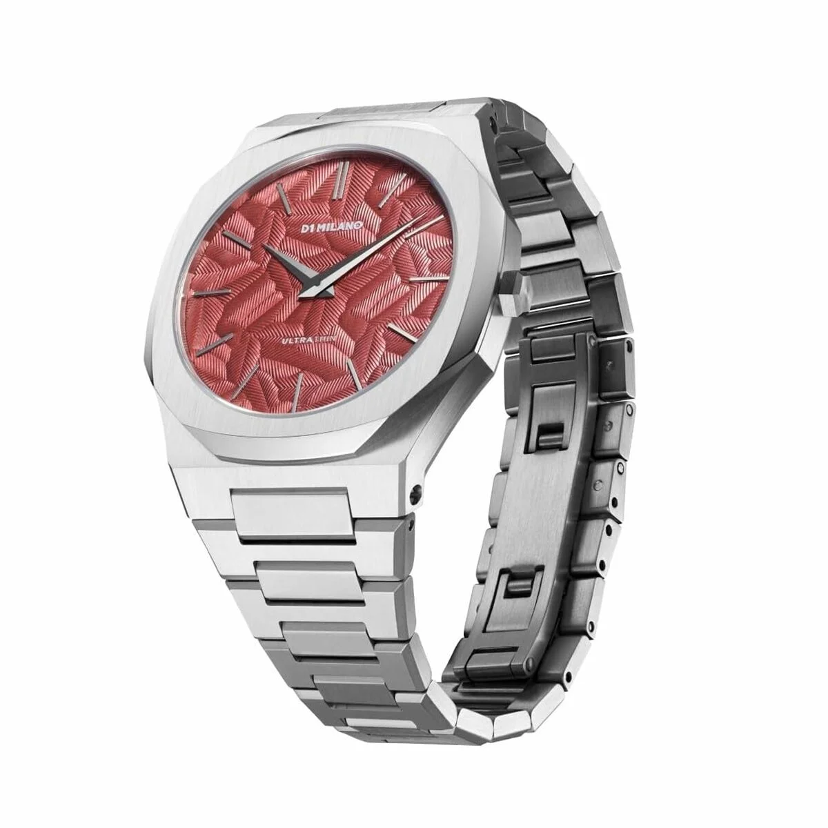 Reloj Hombre D1 Milano ULTRA THIN BARN RED Negro Plateado (Ø 40 mm)