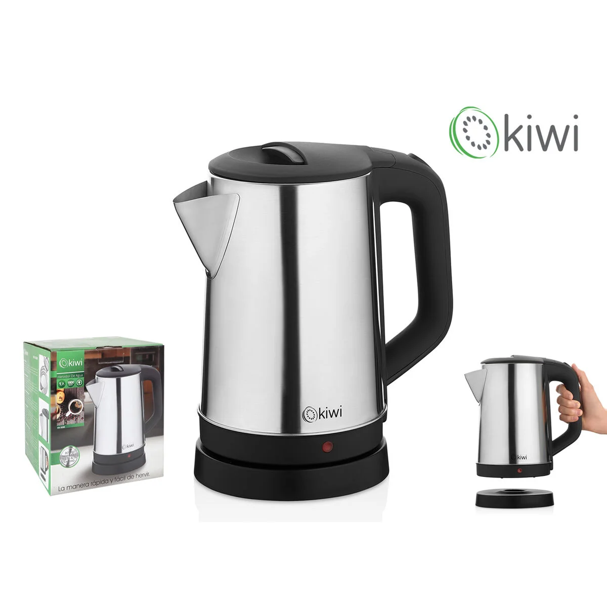 Hervidor Kiwi Acero 1800 W 1,7 L (4 Unidades)