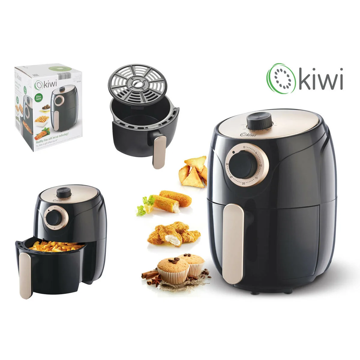 Freidora de Aire Kiwi 1000 W 2L
