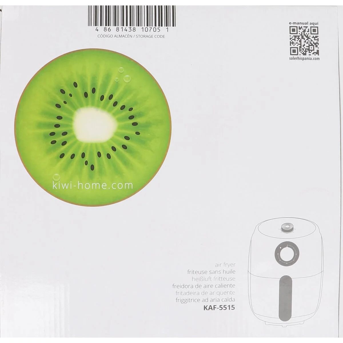 Freidora de Aire Kiwi 1000 W 2L