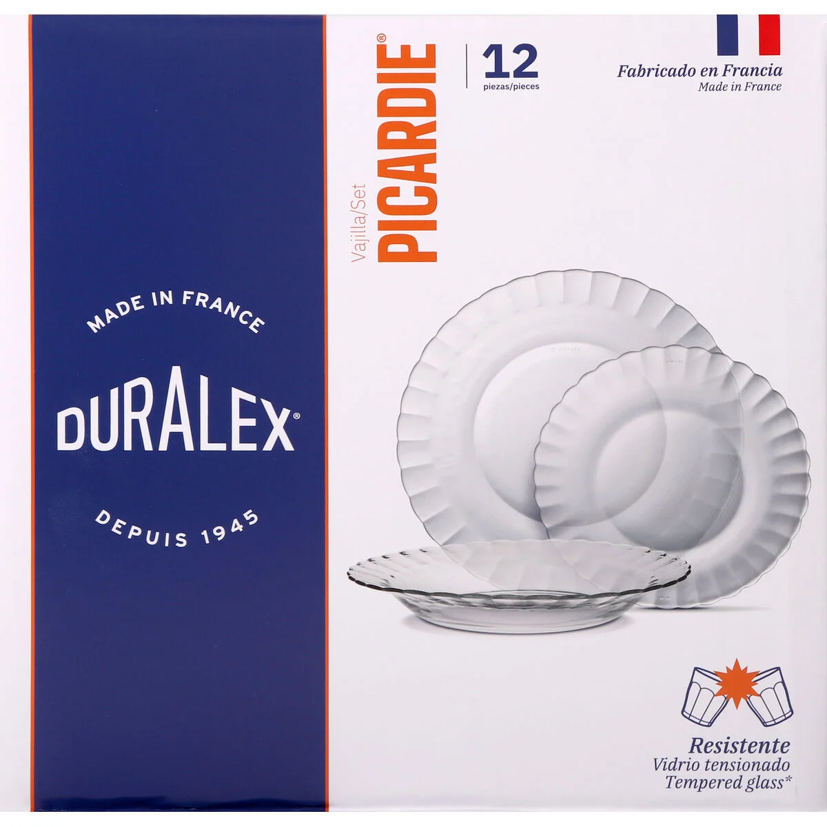 Vajilla Duralex Picardie Transparente 12 Piezas (2 Unidades)