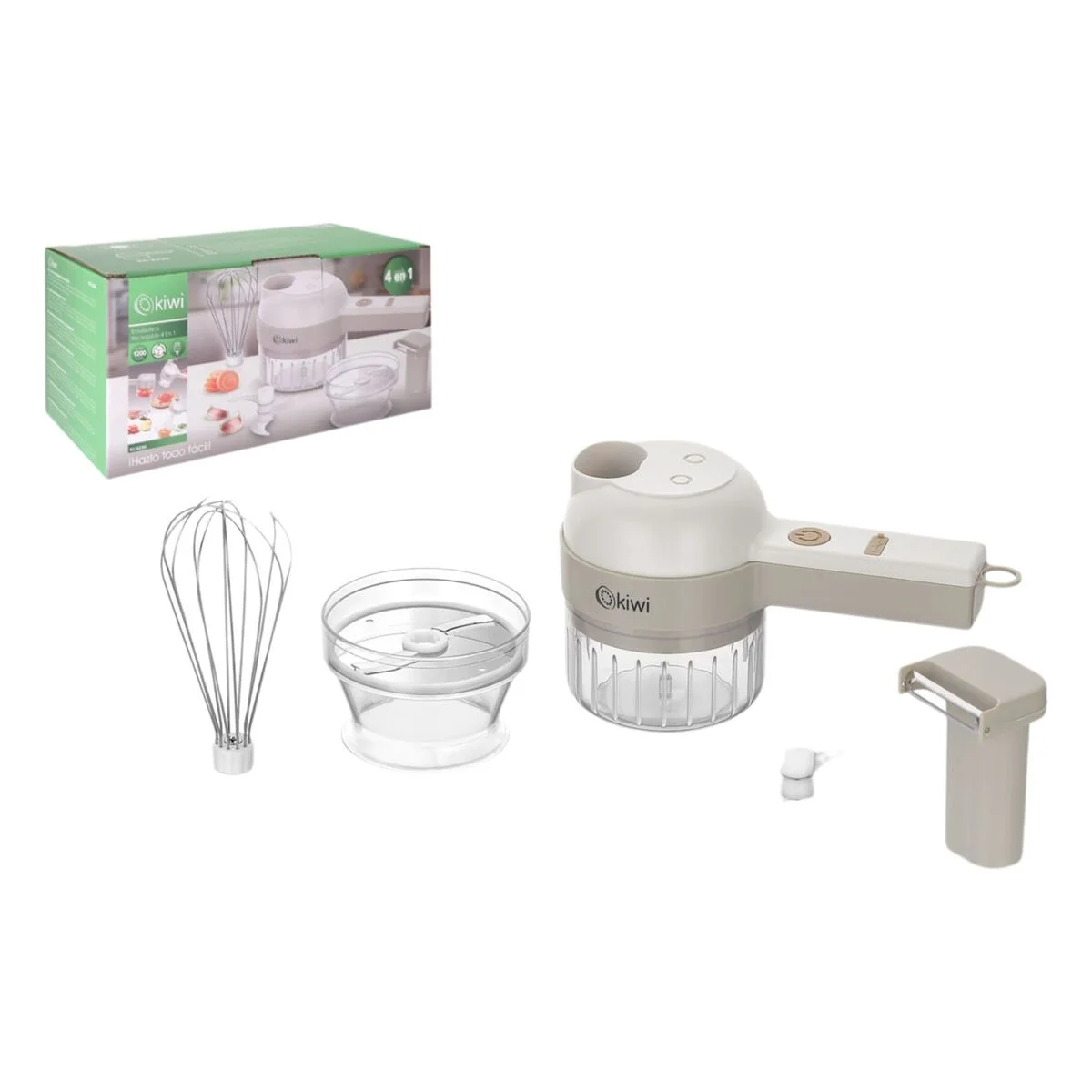 Mini Picadora Recargable Portátil Kiwi 200 ml (6 Unidades)