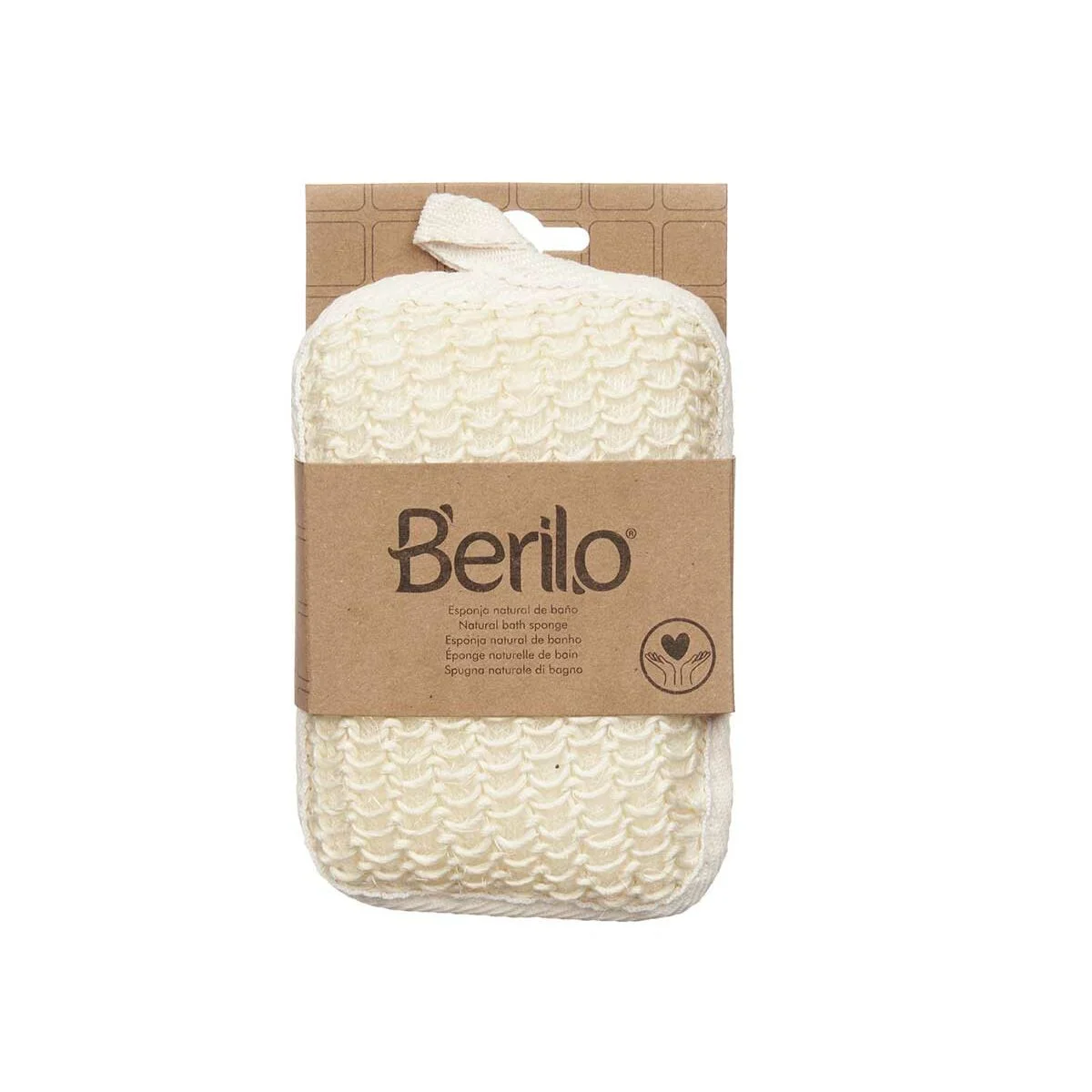 Esponja Corporal Berilo Blanco Beige 11 x 16,5 x 3 cm (12 Unidades)