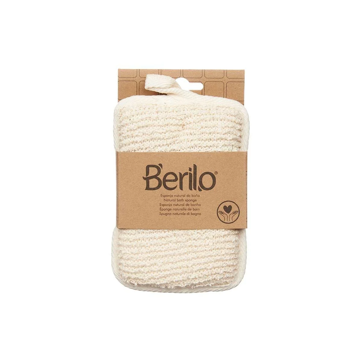 Esponja Corporal Berilo Blanco Beige 11 x 16,5 x 2 cm (12 Unidades)