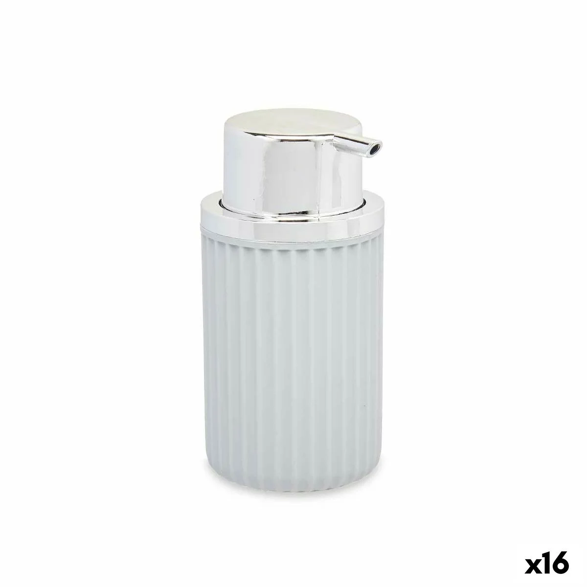 Dispensador de Jabón Berilo Gris Plástico 450 ml 7 x 14,5 x 8,5 cm (16 Unidades)