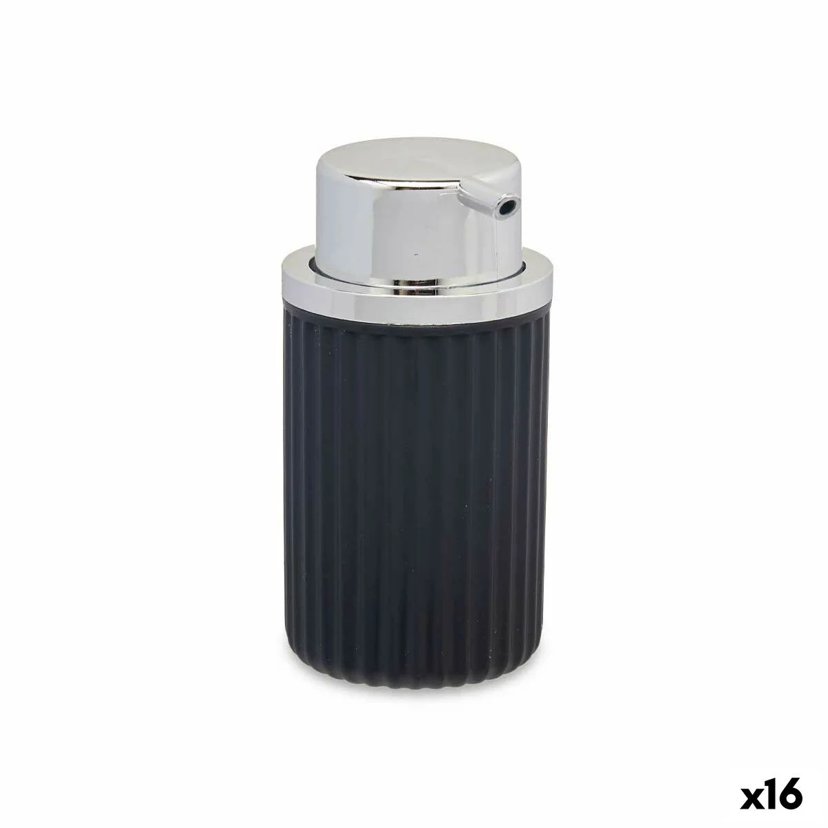 Dispensador de Jabón Berilo Antracita Plástico 420 ml 7 x 14,5 x 8,5 cm (16 Unidades)