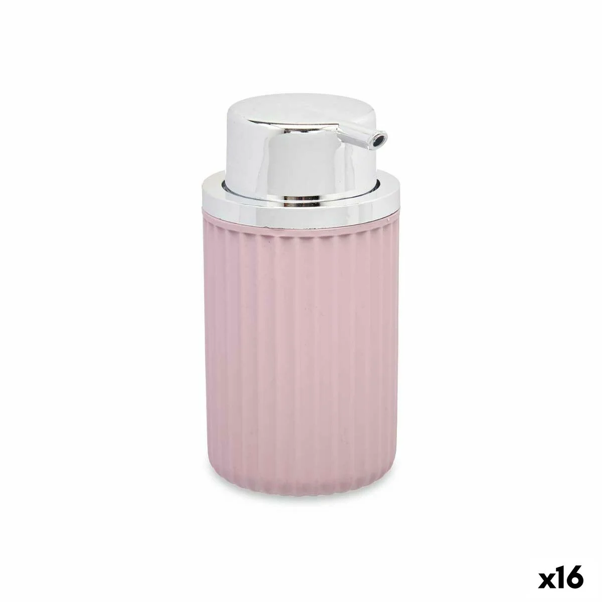Dispensador de Jabón Berilo Rosa Plástico 420 ml 7 x 14,5 x 8,5 cm (16 Unidades)