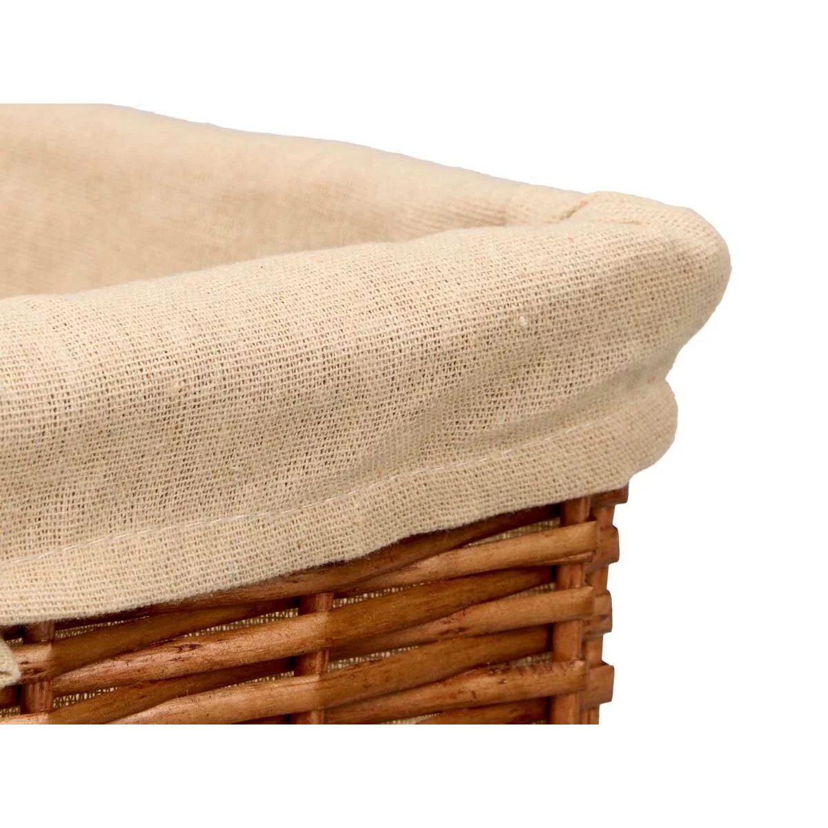 Juego de Cestos Kipit Poliéster Mimbre Tela 50 % algodón 39 x 16 x 30 cm 3 Piezas