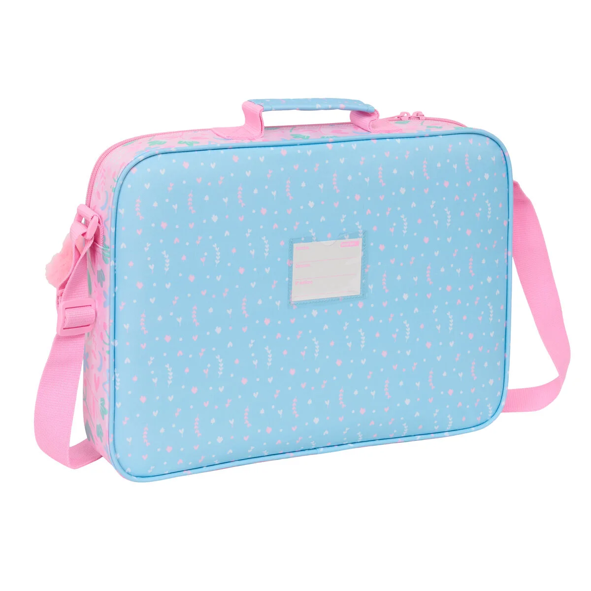 Cartera Escolar BlackFit8 Smile Rosa Azul claro 38 x 28 x 6 cm