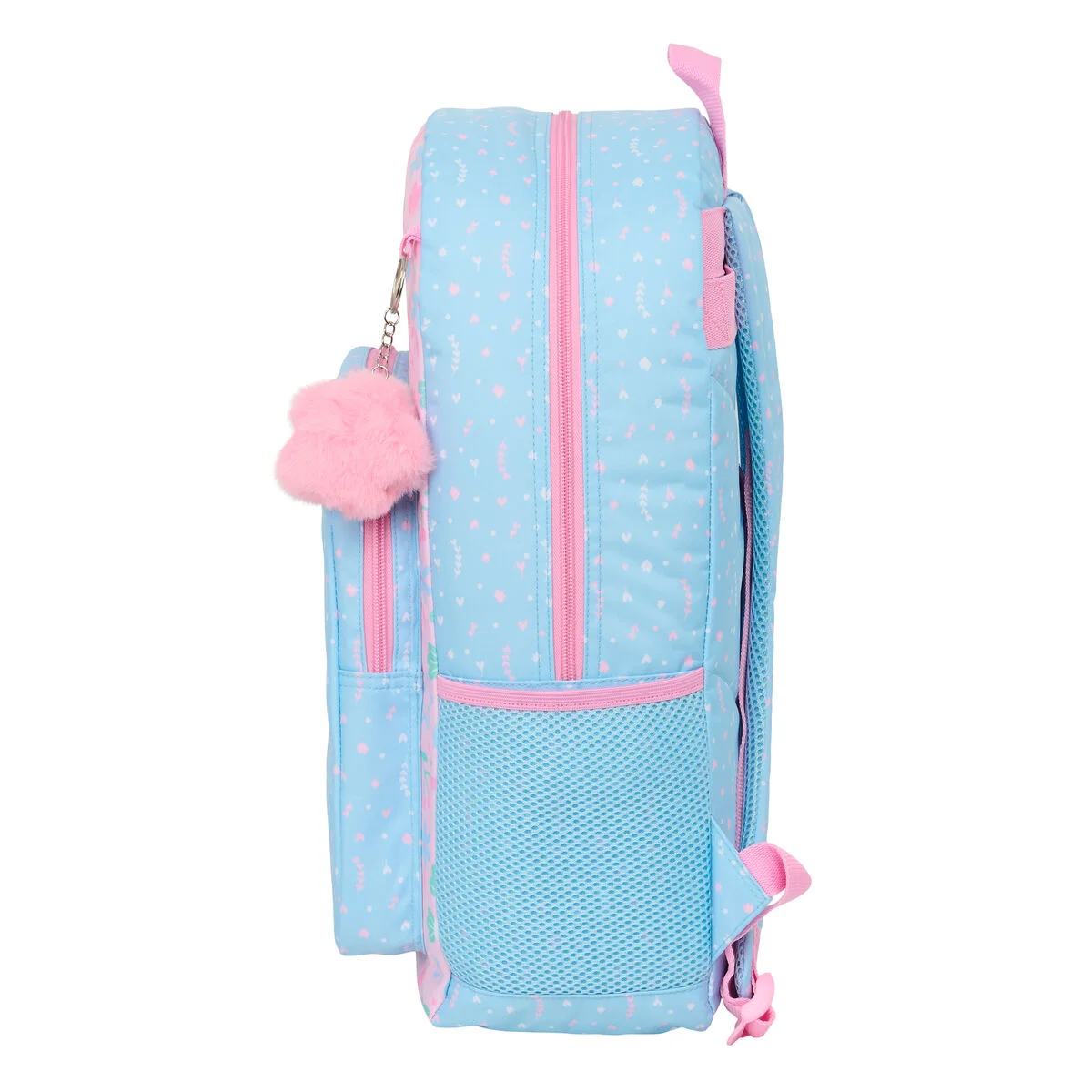 Mochila Escolar BlackFit8 Smile Azul Rosa 30 x 46 x 14 cm