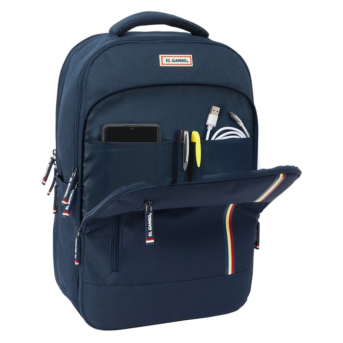 Mochila para Portátil y Tablet con Salida USB El Ganso Eclipse Azul marino
