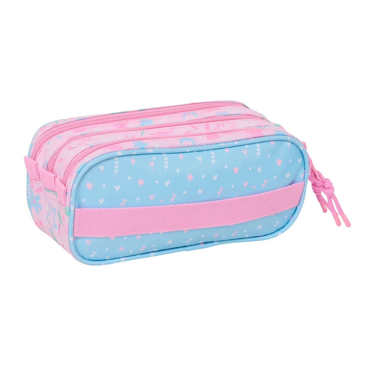 Portatodo Triple BlackFit8 Smile Rosa Azul claro 21,5 x 10 x 8 cm