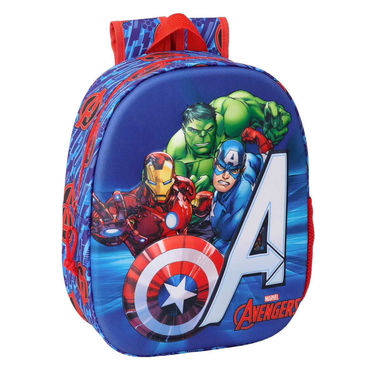 Mochila Infantil The Avengers Rojo Azul oscuro 27 x 33 x 10 cm 3D