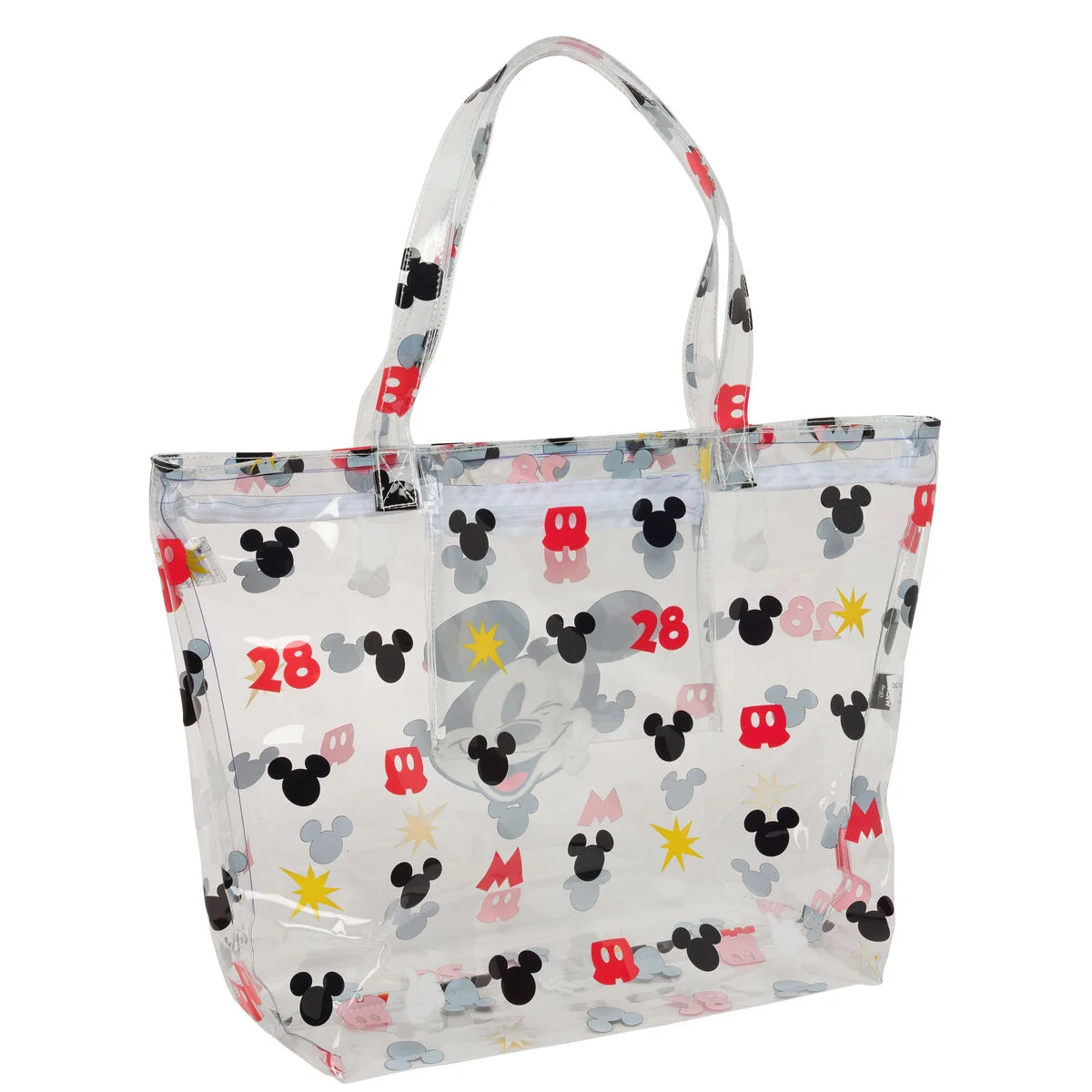 Bolsa de Compras Mickey Mouse Clubhouse Beach Multicolor Transparente 54 x 35 x 17 cm