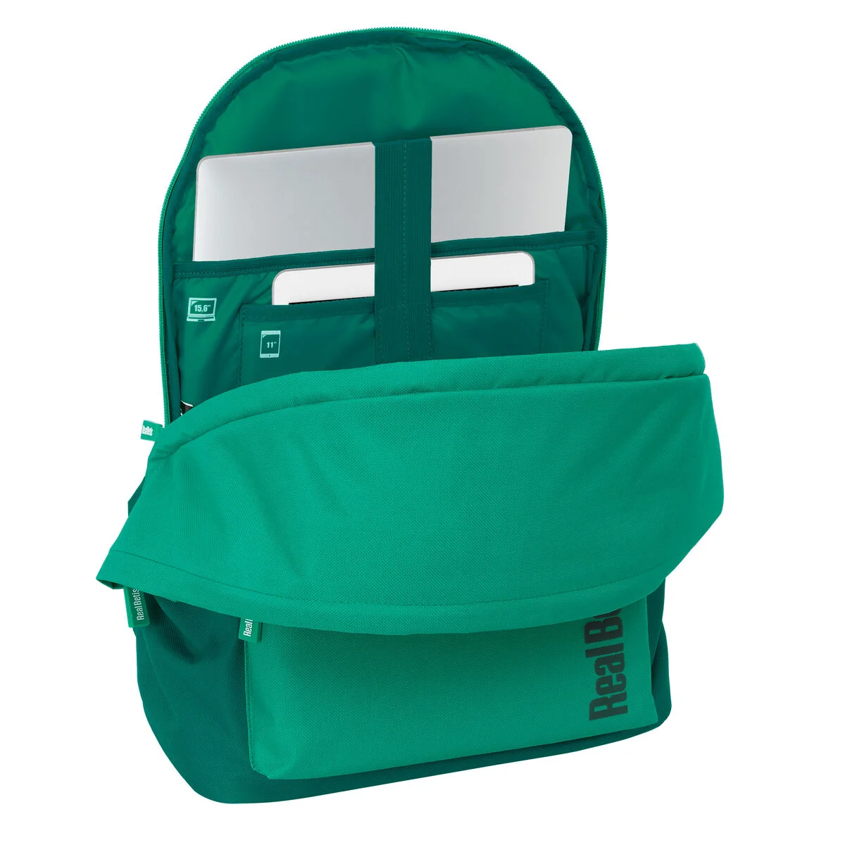 Mochila para Portátil y Tablet con Salida USB Real Betis Balompié Verde