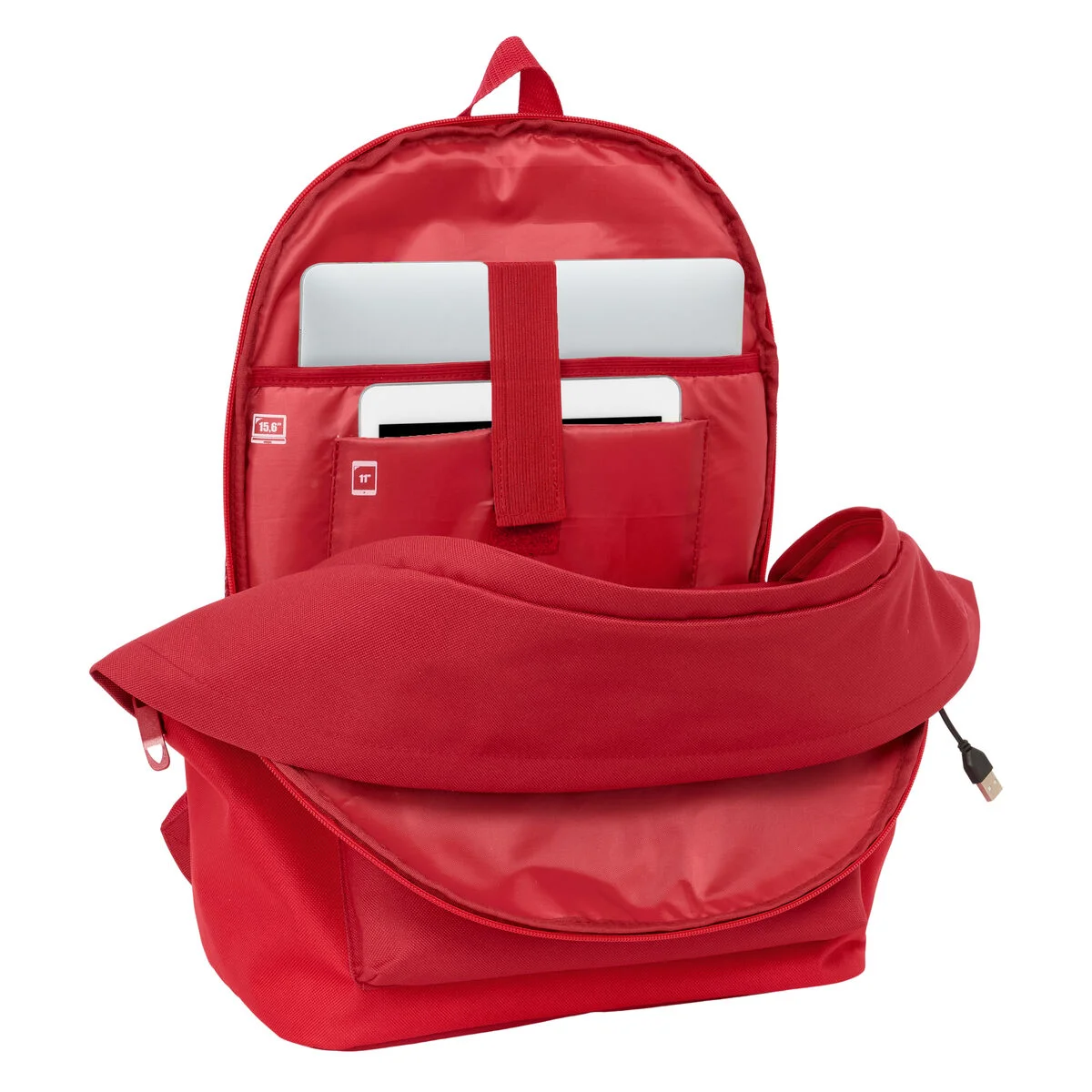 Mochila para Portátil y Tablet con Salida USB Sevilla Fútbol Club Rojo