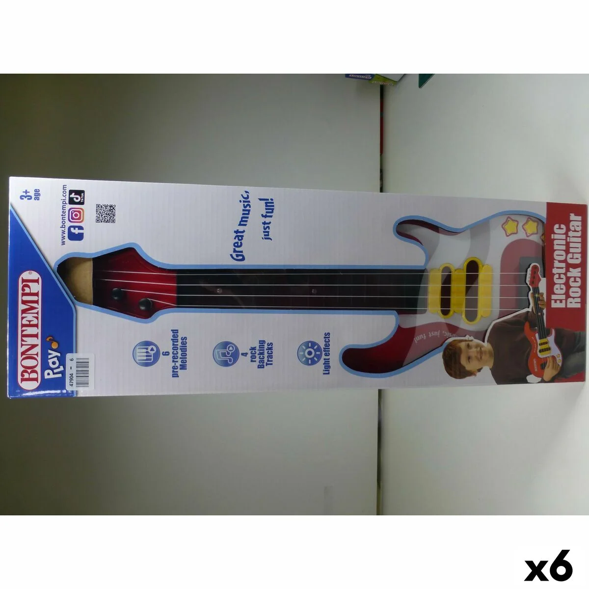 Guitarra Infantil Bontempi 17 x 51 x 5 cm (6 Unidades)