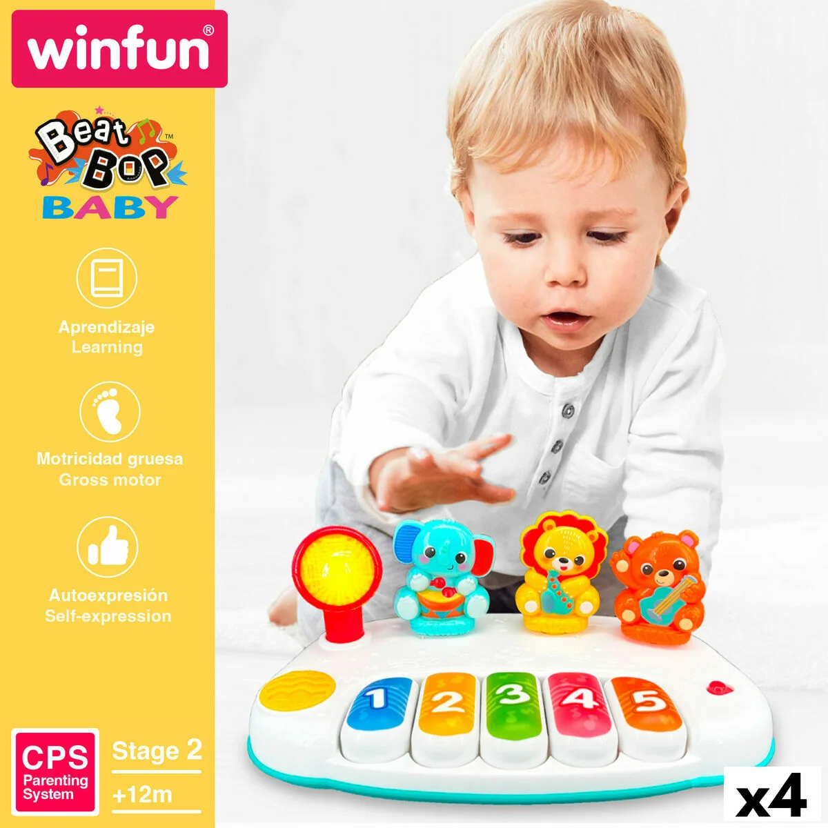 Piano de juguete Winfun 26 x 11 x 15 cm (4 Unidades)