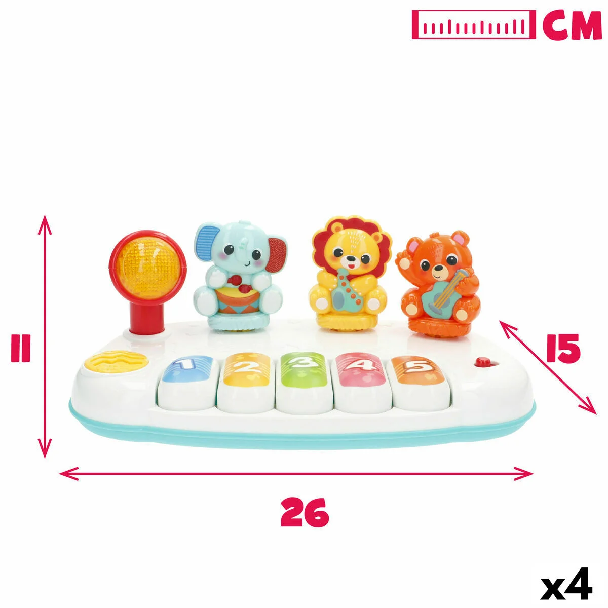 Piano de juguete Winfun 26 x 11 x 15 cm (4 Unidades)