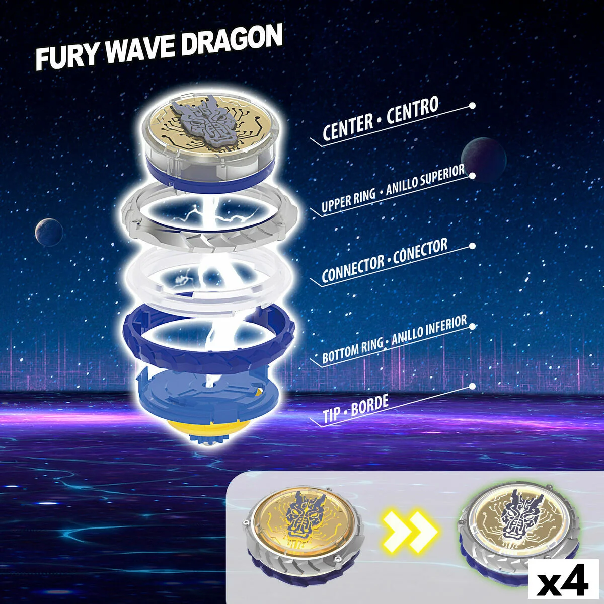 Peonza Infinity Nado (4 Unidades)