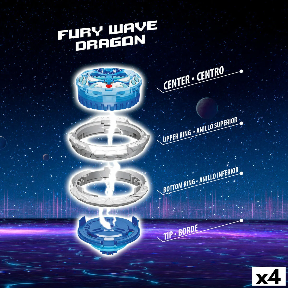 Peonza Infinity Nado (4 Unidades)