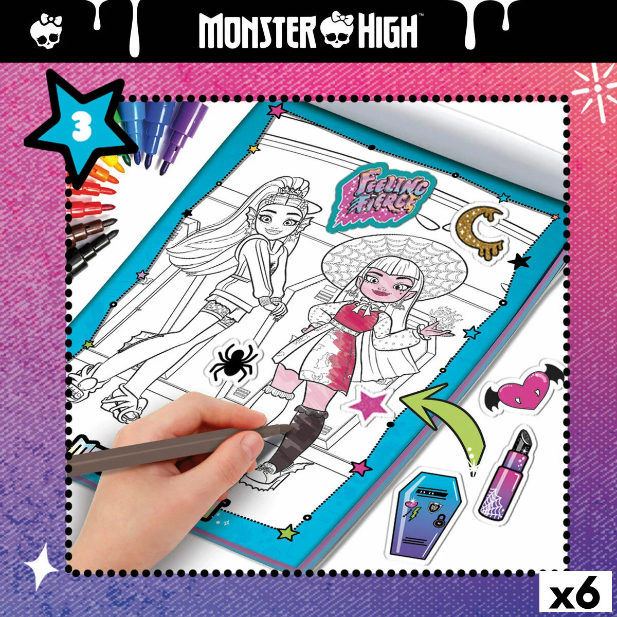 Set de Dibujo Monster High (6 Unidades)