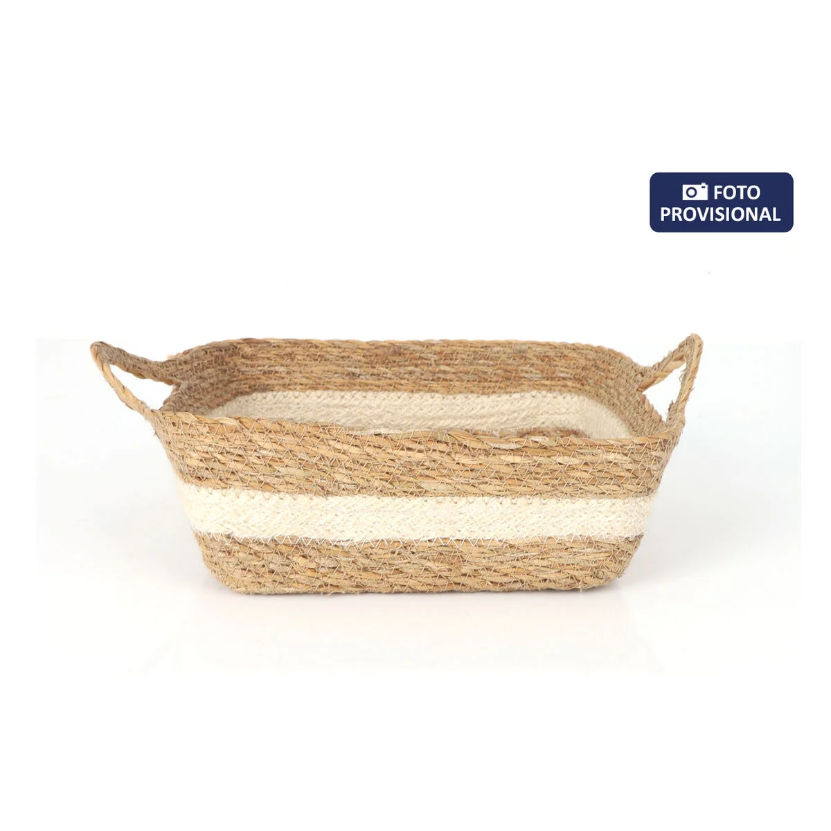 Caja de Almacenaje Privilege Mimbre 27 x 27 x 9 cm (8 Unidades)