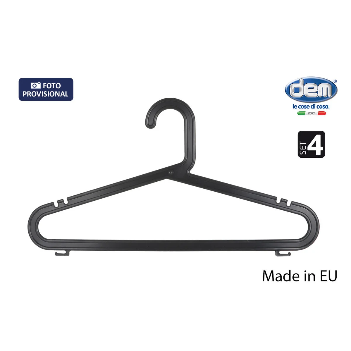 Hangers Dem Meng Plastic 4 Pieces (12 Units)
