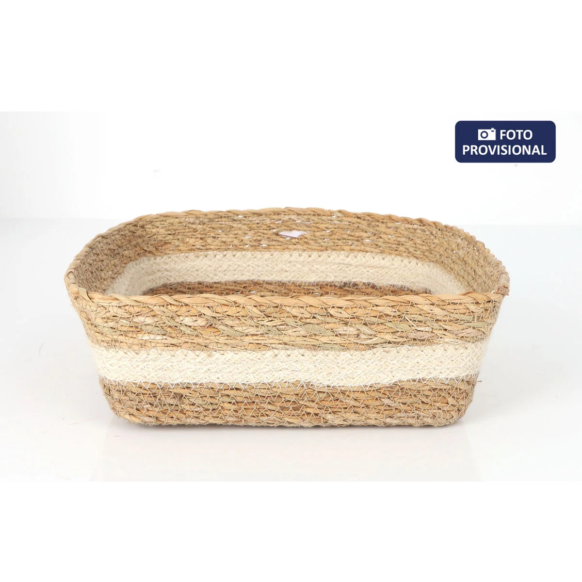 Caja de Almacenaje Privilege Mimbre Cuadrado 27 x 27 x 9 cm (8 Unidades)