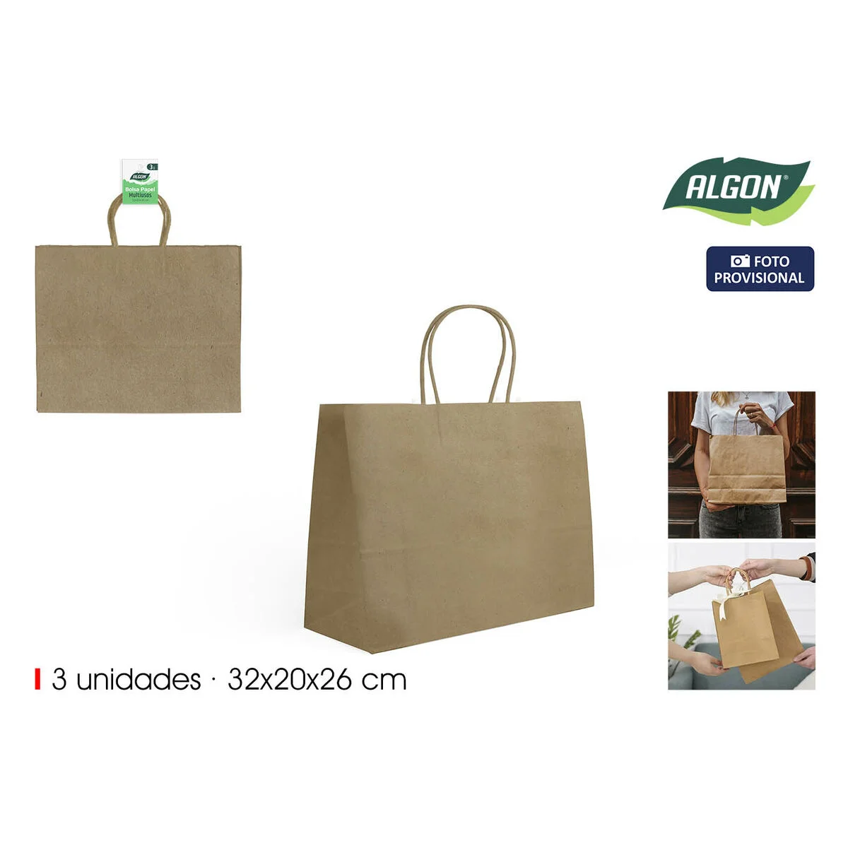 Bolsa Reutilizable para Alimentos Algon 3 Piezas (24 Unidades)