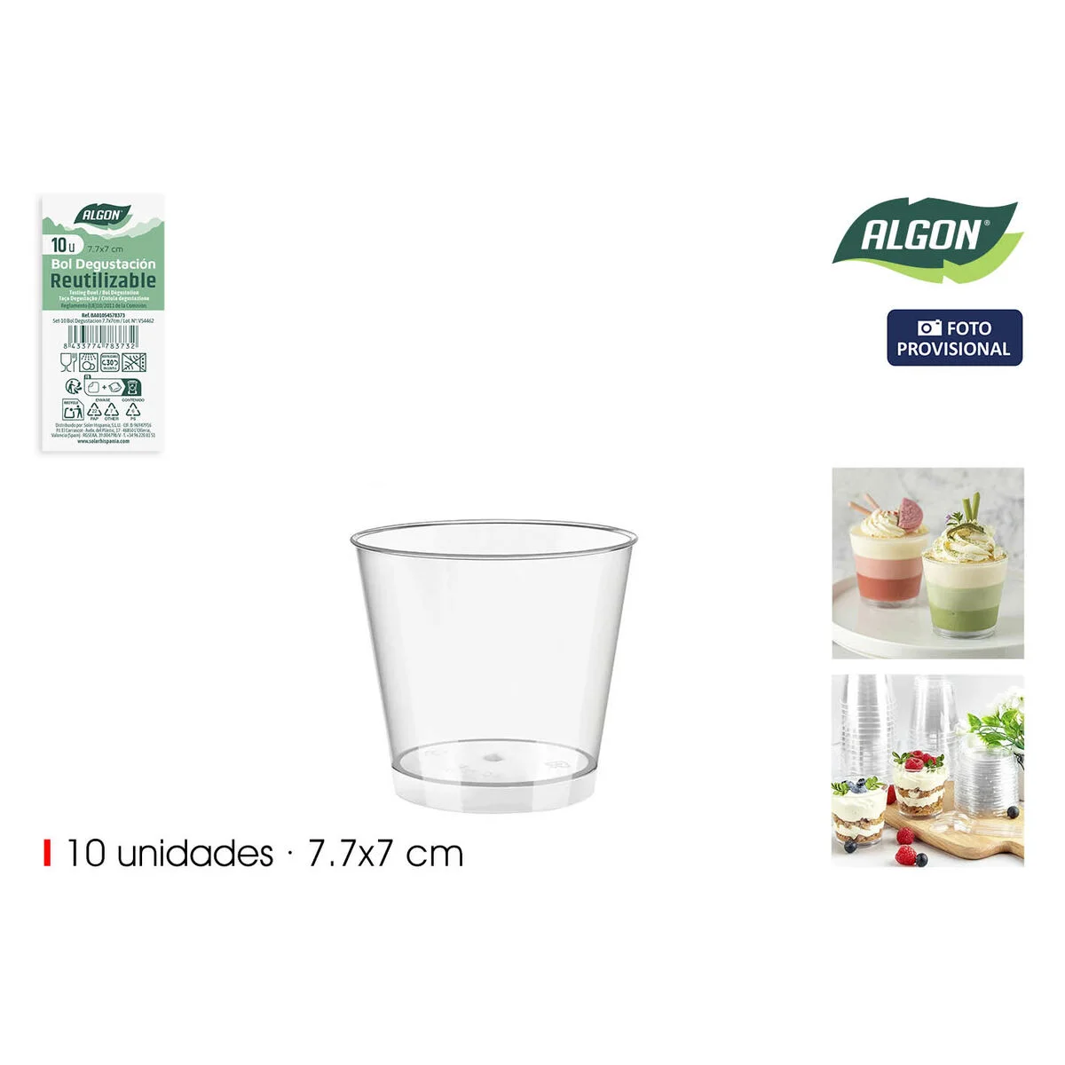 Bol para Aperitivos Algon 10 Piezas (24 Unidades)