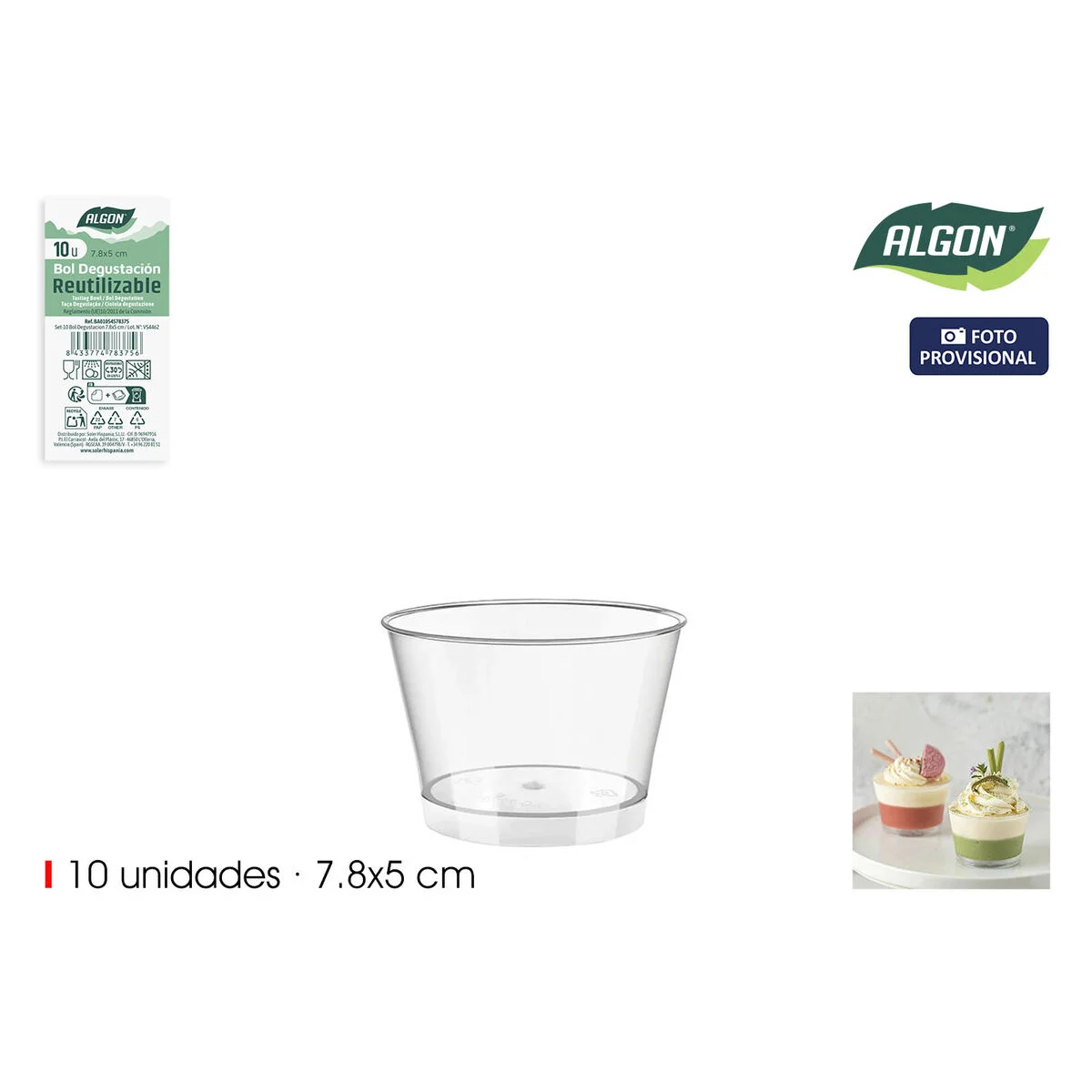 Bol para Aperitivos Algon 10 Piezas (24 Unidades)