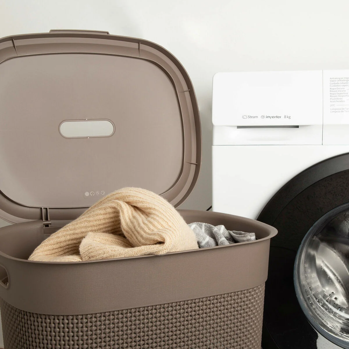 Laundry Basket Curver Brown Plastic 55 L 44 x 61 x 35 cm (8 Units)