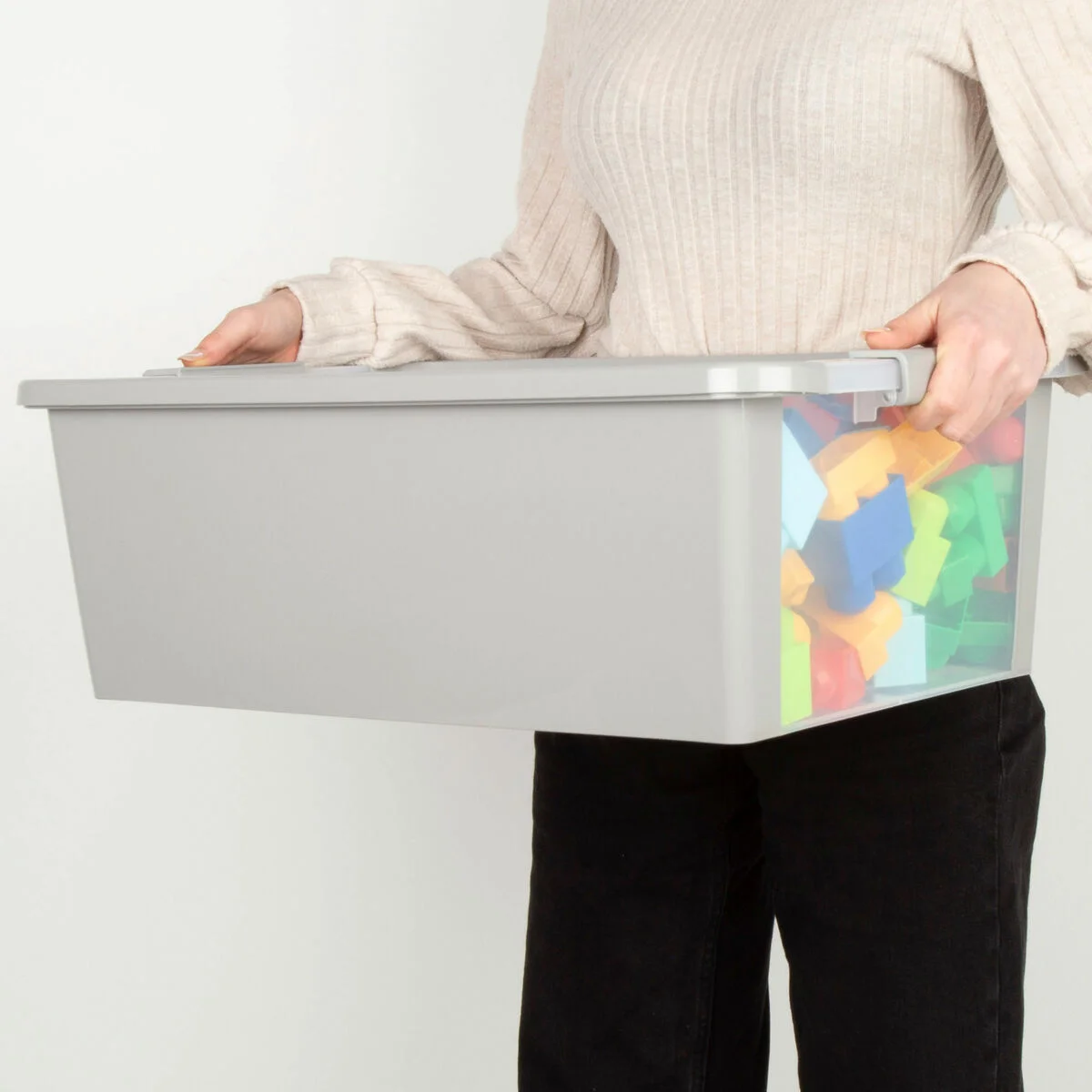 Storage Box Curver Grey Plastic 26 L 55 x 19 x 35 cm (7 Units)