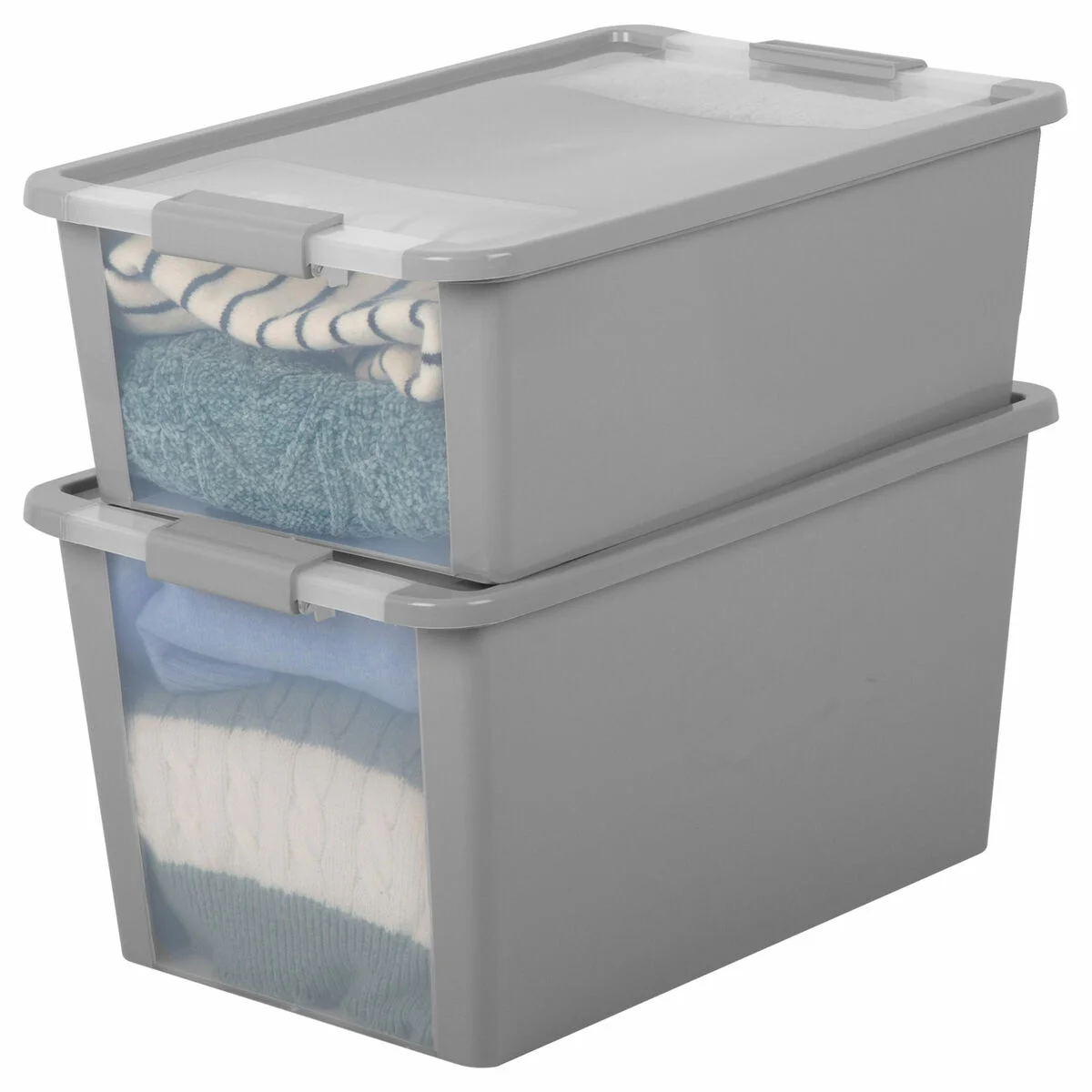 Storage Box Curver Grey Plastic 26 L 55 x 19 x 35 cm (7 Units)