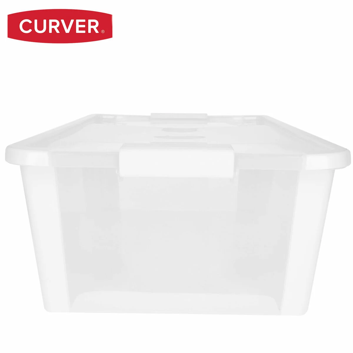 Storage Box with Lid Curver White Plastic 26 L 55 x 19 x 35 cm (7 Units)