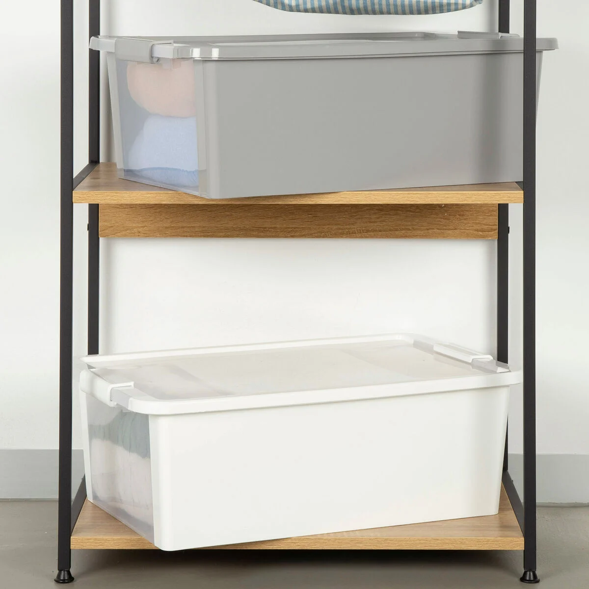 Storage Box with Lid Curver White Plastic 26 L 55 x 19 x 35 cm (7 Units)