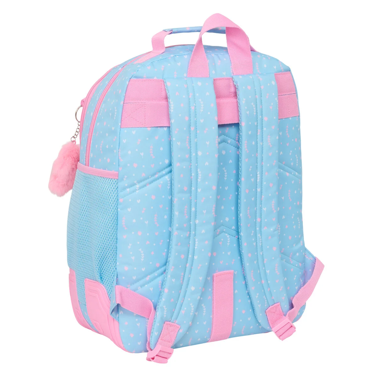 Mochila Escolar BlackFit8 Smile Azul Rosa 32 x 42 x 15 cm
