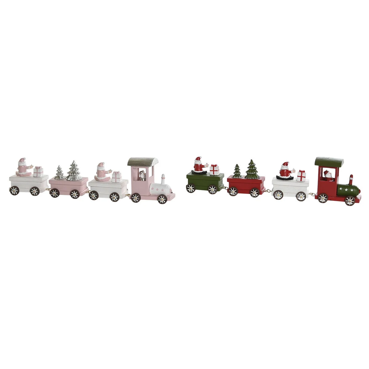 Adorno Navideño DKD Home Decor Rojo Verde 35,5 x 5 x 8,8 cm (2 Unidades)