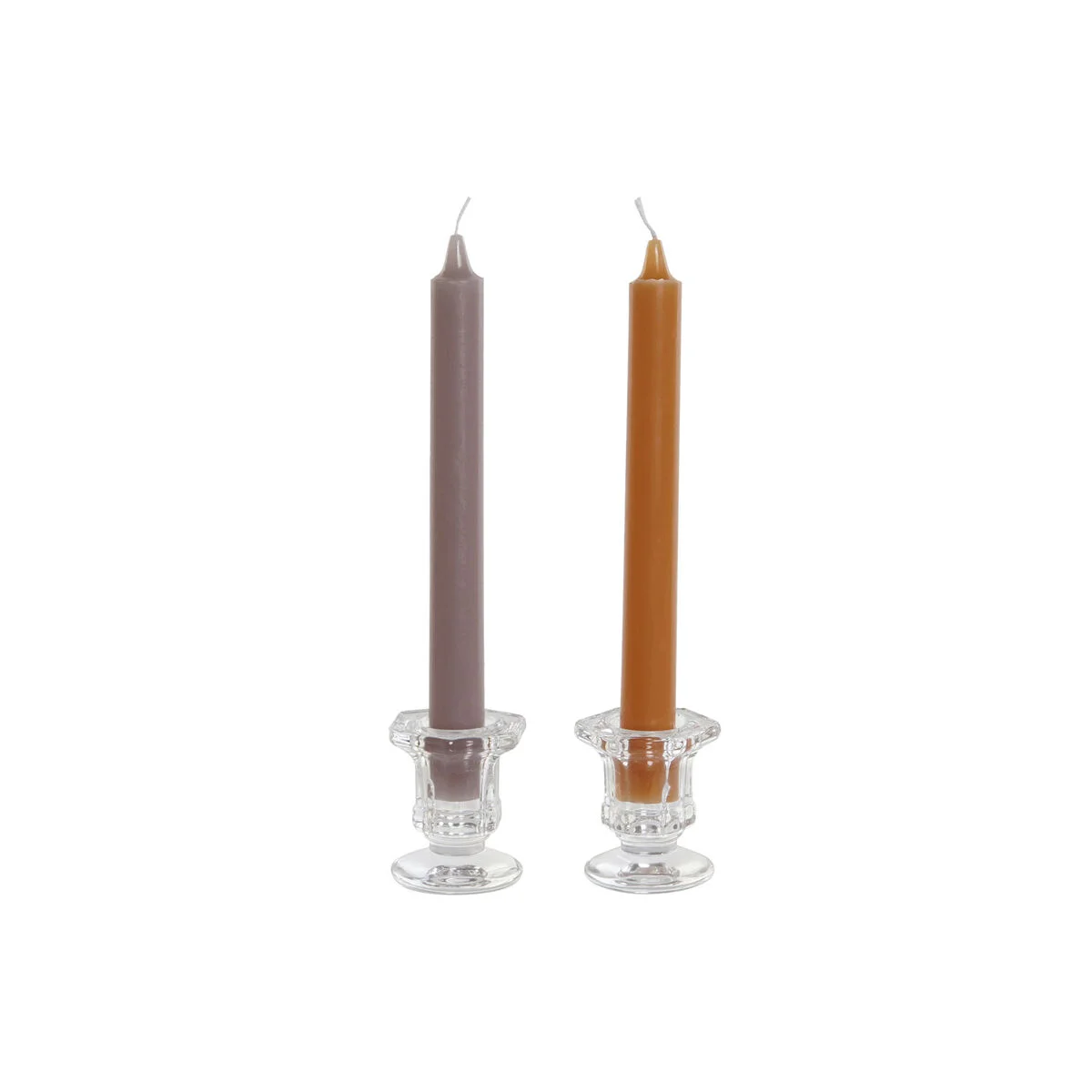 Set de Velas DKD Home Decor Gris Naranja 2 x 2 x 20 cm 4 Piezas (2 Unidades)