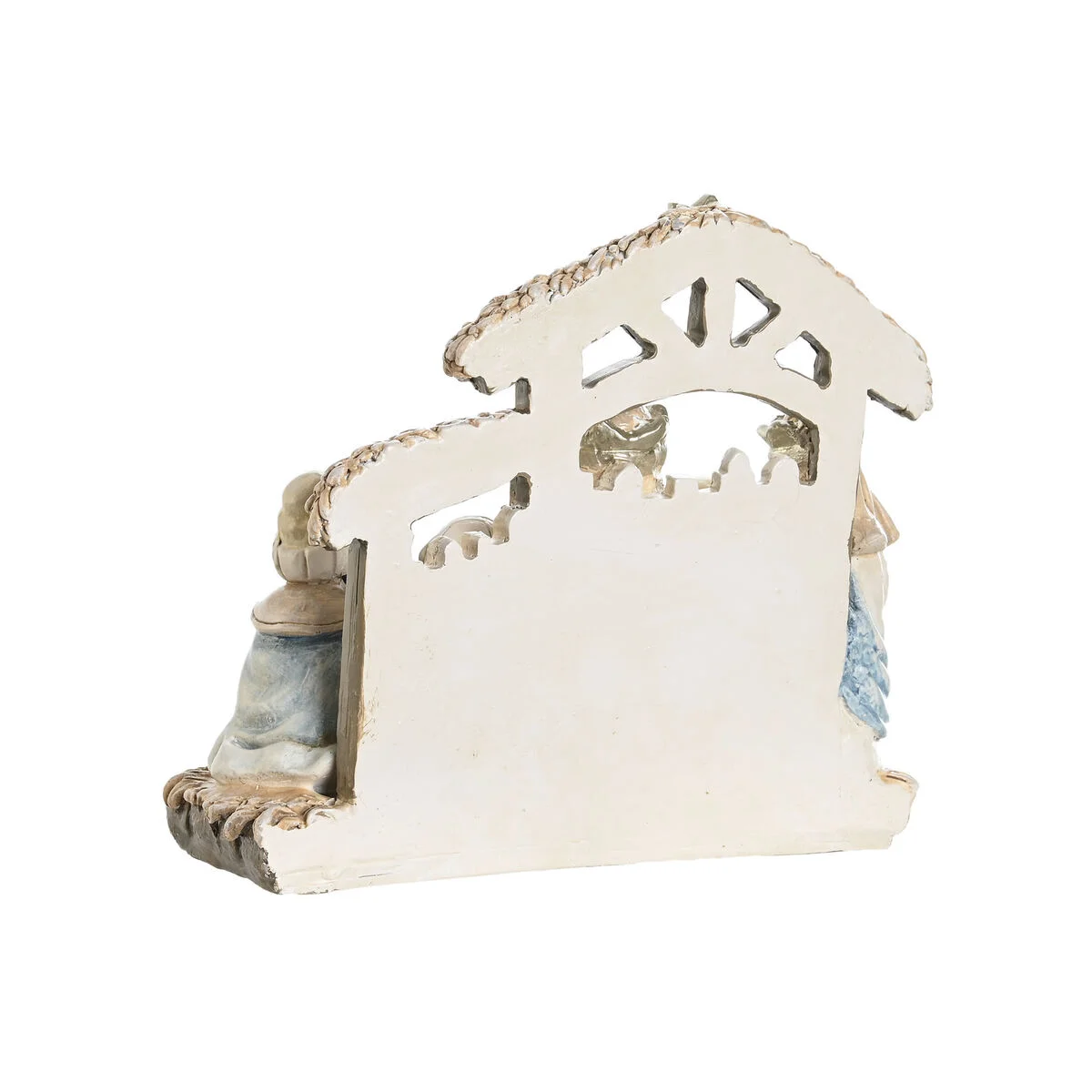Belén de Navidad DKD Home Decor Azul Blanco Marrón Resina 20 x 7 x 17,5 cm (2 Unidades)