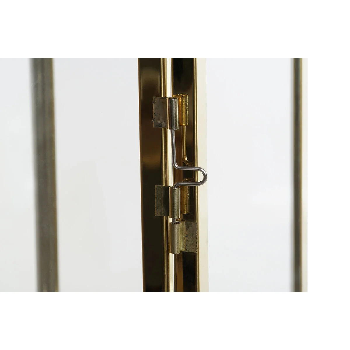 Farol DKD Home Decor Dorado Plateado Aluminio Cristal 14 x 14 x 35 cm (2 Unidades)